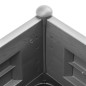 vidaXL Arriate de jardín PP gris piedra 100x43x35 cm
