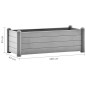 vidaXL Arriate de jardín PP gris piedra 100x43x35 cm