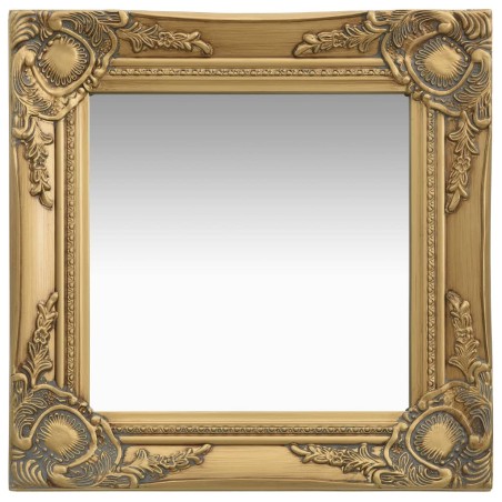 vidaXL Espejo de pared estilo barroco dorado 40x40 cm