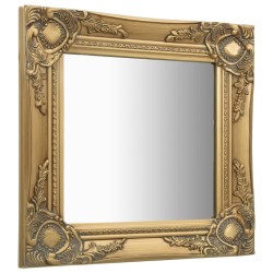 vidaXL Espejo de pared estilo barroco dorado 40x40 cm