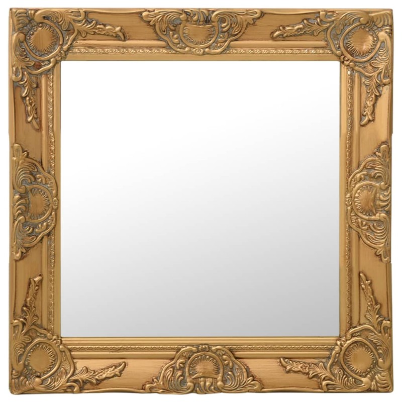 vidaXL Espejo de pared estilo barroco dorado 50x50 cm vidaXL Espejo de pared estilo barroco dorado 50x50 cm
