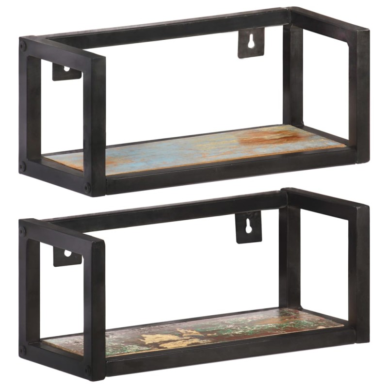 vidaXL Estantes de pared 2 unidades 40 cm madera maciza reciclada vidaXL Estantes de pared 2 unidades 40 cm madera maciza reciclada