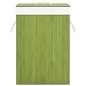 vidaXL Cesta para la ropa sucia de bambú de una sección verde vidaXL Cesta para la ropa sucia de bambú de una sección verde