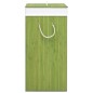 vidaXL Cesta para la ropa sucia de bambú de una sección verde vidaXL Cesta para la ropa sucia de bambú de una sección verde