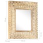 vidaXL Espejo tallado a mano madera maciza de mango 50x50x2,6 cm vidaXL Espejo tallado a mano madera maciza de mango 50x50x2,6 cm