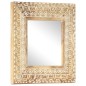 vidaXL Espejo tallado a mano madera maciza de mango 50x50x2,6 cm vidaXL Espejo tallado a mano madera maciza de mango 50x50x2,6 cm