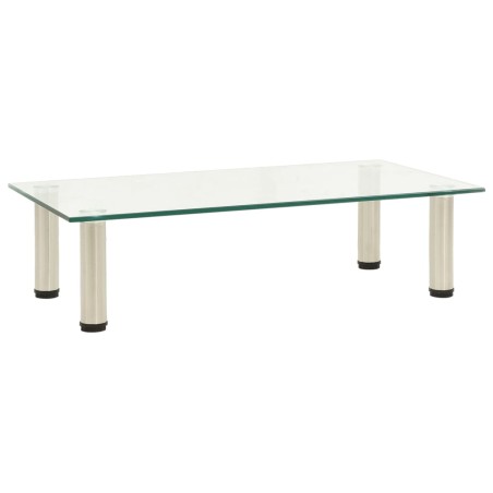 vidaXL Mueble para TV de vidrio templado transparente 60x35x17 cm