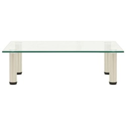 vidaXL Mueble para TV de vidrio templado transparente 60x35x17 cm