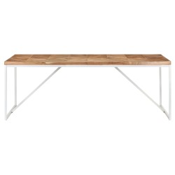 vidaXL Mesa de comedor madera maciza de acacia y mango 200x90x76 cm