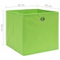 vidaXL Cajas de almacenaje 10 uds tela no tejida verde 28x28x28 cm vidaXL Cajas de almacenaje 10 uds tela no tejida verde 28x28x28 cm