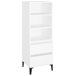 vidaXL Aparador alto madera contrachapada blanco 40x36x110 cm