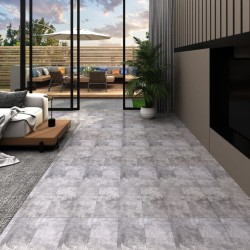 vidaXL Lamas para suelo PVC autoadhesivas 5,21 m² 2 mm marrón  cemento