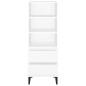 vidaXL Aparador alto madera contrachapada blanco 40x36x110 cm vidaXL Aparador alto madera contrachapada blanco 40x36x110 cm