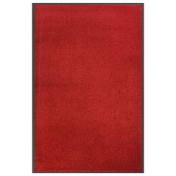 vidaXL Felpudo rojo 80x120 cm