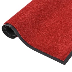 vidaXL Felpudo rojo 80x120 cm