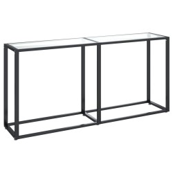 vidaXL Mesa consola vidrio templado transparente 160x35x75,5 cm