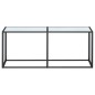 vidaXL Mesa consola vidrio templado mármol blanco 180x35x75,5 cm