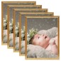vidaXL Marcos de fotos collage de mesa 5 uds dorado MDF 13x18 cm