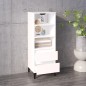 vidaXL Aparador alto madera contrachapada blanco 40x36x110 cm vidaXL Aparador alto madera contrachapada blanco 40x36x110 cm