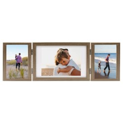 vidaXL Marco de foto collage triple marrón claro 28x18 cm+2x(13x18 cm)