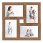 vidaXL Marco de fotos collage para foto 4x(10x15 cm) marrón claro MDF vidaXL Marco de fotos collage para foto 4x(10x15 cm) marrón claro MDF