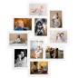 vidaXL Marco collage para fotos 10x(10x15 cm) blanco MDF