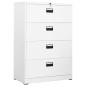 vidaXL Armario archivador de acero blanco 90x46x134 cm