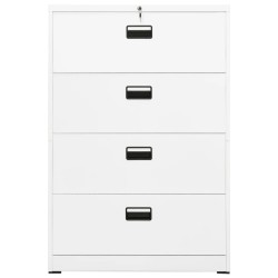vidaXL Armario archivador de acero blanco 90x46x134 cm