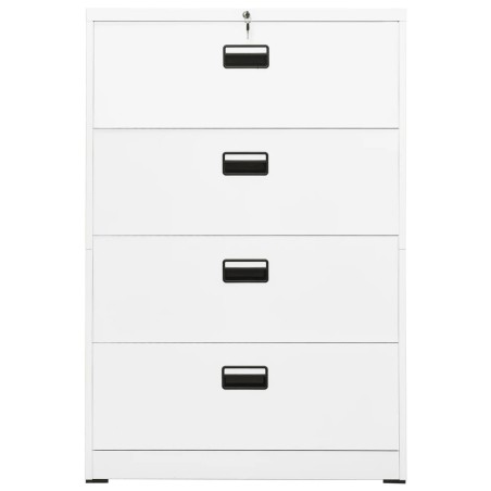 vidaXL Armario archivador de acero blanco 90x46x134 cm