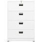 vidaXL Armario archivador de acero blanco 90x46x134 cm