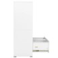 vidaXL Armario archivador de acero blanco 90x46x134 cm
