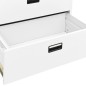 vidaXL Armario archivador de acero blanco 90x46x134 cm