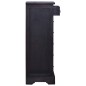 vidaXL Cómoda de madera maciza de caoba negro claro 45x35x100 cm vidaXL Cómoda de madera maciza de caoba negro claro 45x35x100 cm