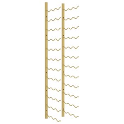 vidaXL Botellero de pared para 36 botellas hierro dorado