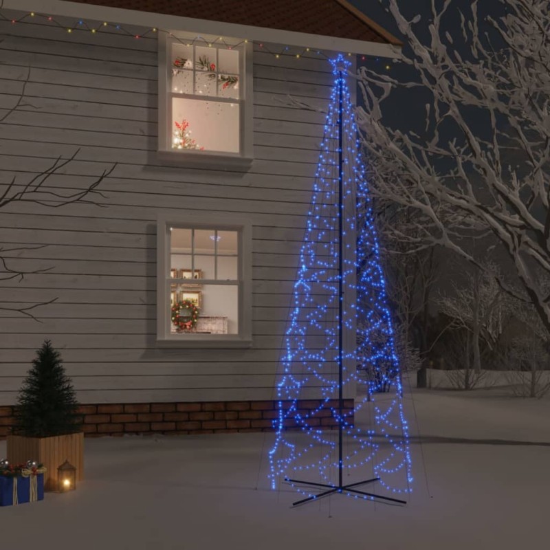 vidaXL Árbol de Navidad cónico 1400 LED azul 160x500 cm vidaXL Árbol de Navidad cónico 1400 LED azul 160x500 cm