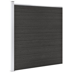 vidaXL Valla de jardín de WPC gris 175x186 cm