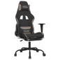 vidaXL Silla gaming de masaje con reposapiés tela negro y gris taupe vidaXL Silla gaming de masaje con reposapiés tela negro y gris taupe