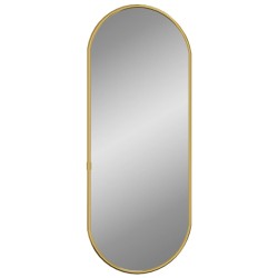 vidaXL Espejo de pared ovalado dorado 60x25 cm