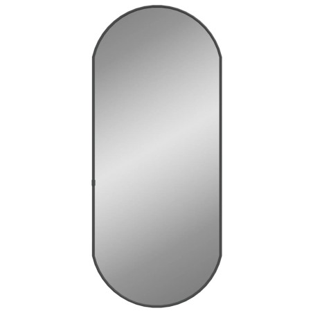 vidaXL Espejo de pared ovalado negro 70x30 cm