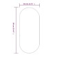 vidaXL Espejo de pared ovalado negro 90x40 cm vidaXL Espejo de pared ovalado negro 90x40 cm