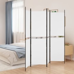 vidaXL Biombo divisor de 4 paneles de tela blanco 200x180 cm