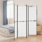 vidaXL Biombo divisor de 4 paneles de tela blanco 200x180 cm vidaXL Biombo divisor de 4 paneles de tela blanco 200x180 cm