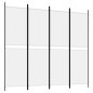 vidaXL Biombo divisor de 4 paneles de tela blanco 200x180 cm vidaXL Biombo divisor de 4 paneles de tela blanco 200x180 cm
