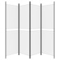 vidaXL Biombo divisor de 4 paneles de tela blanco 200x180 cm vidaXL Biombo divisor de 4 paneles de tela blanco 200x180 cm