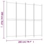 vidaXL Biombo divisor de 4 paneles de tela blanco 200x180 cm vidaXL Biombo divisor de 4 paneles de tela blanco 200x180 cm