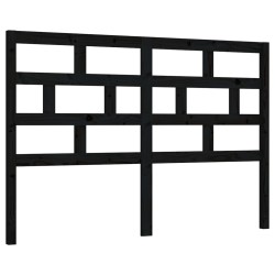 vidaXL Cabecero de cama madera maciza de pino negro 126x4x100 cm