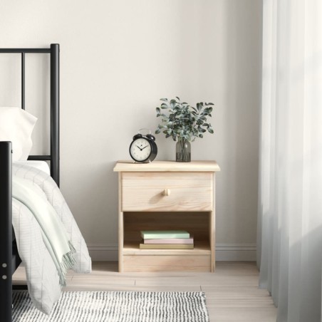 vidaXL Mesita de noche ALTA madera maciza de pino 43x35x40,5 cm