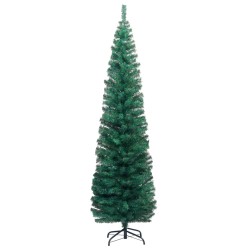 vidaXL Árbol de Navidad preiluminado con luces y bolas verde 180 cm