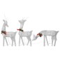 vidaXL Renos de Navidad 6 piezas de malla blanco frío plateado