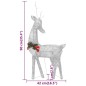 vidaXL Renos de Navidad 6 piezas de malla blanco frío plateado